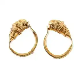 Lalaounis 22k Gold Chimera Earrings