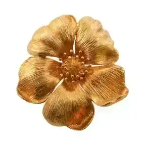 Ilias Lalaounis 18k Gold Flower Brooch Pin