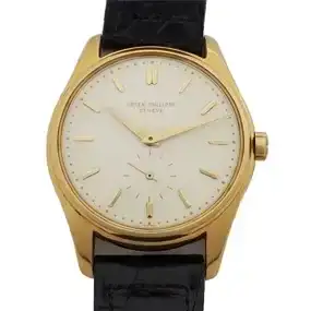 Patek Philippe Calatrava 2526 18k Gold Rare Enamel Dial Automatic Vintage Mens Wrist Watch 18k Gold