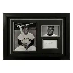 Willie Mays Matted Framed Autograph Display