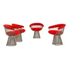 Warren Platner, Four armchairs mod. Platner Side Chair