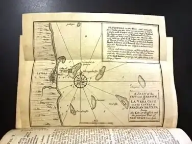 1740 Magazine Plan of Vera Cruz West India Trade