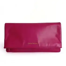 Saint Laurent Maxi Pochette Handbag in Fuchsia Leather