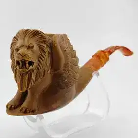 Pegasus Lion Meerschaum Pipe, Lion With Wings