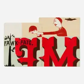 Margaret Kilgallen, Untitled (Fawk-Fate)