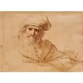 Guercino (attrib.), pen drawing, c. 1650