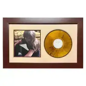 Taylor Swift Signed/Framed Midnights Album Insert w/Blood Moon Vinyl Display