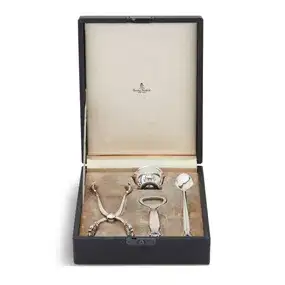 Georg Jensen 'Acorn' Silver Cased Bar Set