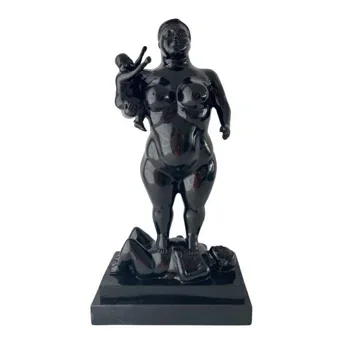 Botero Bronze Sculpture and Marble