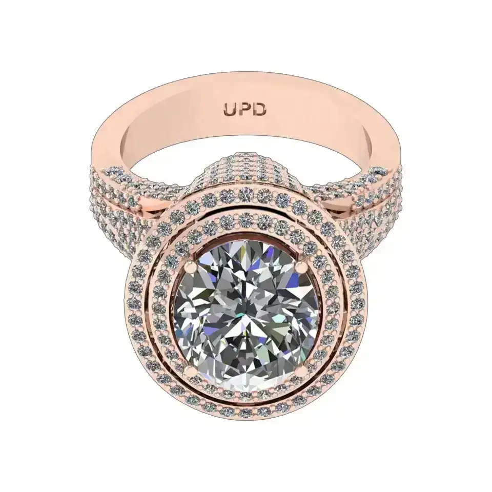 5.20 Ctw SI2/I1 Diamond 14K Rose Gold Engagement Ring