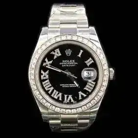 Rolex DateJust ll 41mm aprox. 4.5 cts. Diamond Bezel 0.5 cts. Diamond Dial Men's Wristwatch