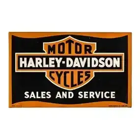 Harley-Davidson Motor Cycles Sales and Service DST Flange Sign w/ Logo