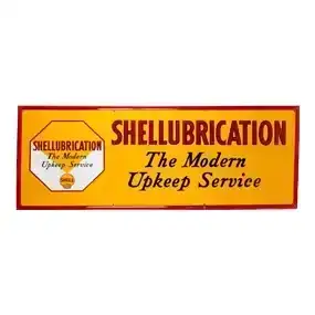 Shellubrication 'Modern Upkeep Service' Emb. SSP Sign w/ Logo