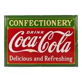 1933 Drink Coca Cola Confectionery SSP Sign