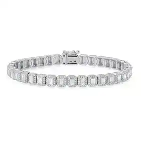 14K White Gold Setting with 5.40ct Diamond Ladies Bracelet