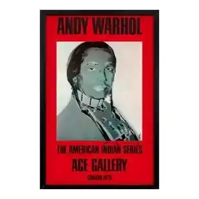 Andy Warhol (1928-1987), “The American Indian Series (Red)” Framed Vintage Poster