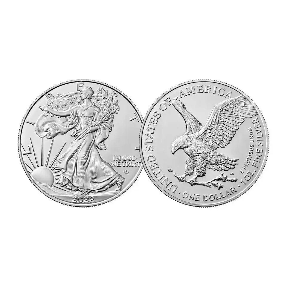 2022 American Silver Eagle .999 Fine Silver Dollar Coin