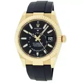 Rolex Mens Yellow Gold Sky Dweller 42MM On Oyster Flex Band 