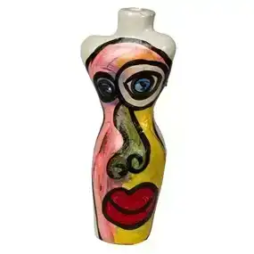 Peter Keil Modern Painting on Female Form Vase