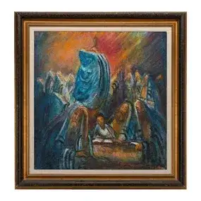 Zvi Raphaeli - Judaica Oil Painting