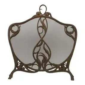 Abel Landry Art Nouveau Bronze Fireplace Screen