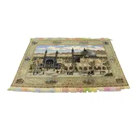 Magnificent Isfahan Scene Silk And Wool Rug