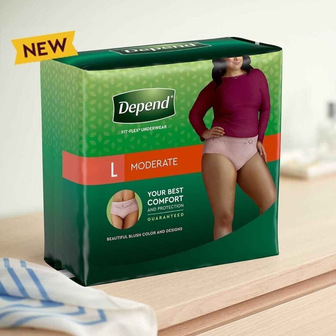 Image of Depend FIT-FLEX Incontinence Underwear for Women, Moderate