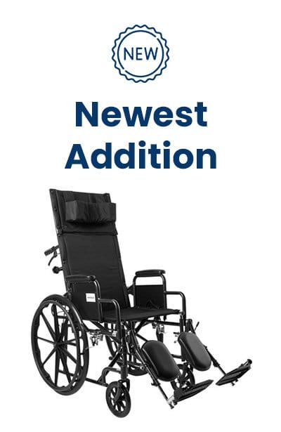 McKesson Reclining 18" Wheelchair with Detachable Desk Arms