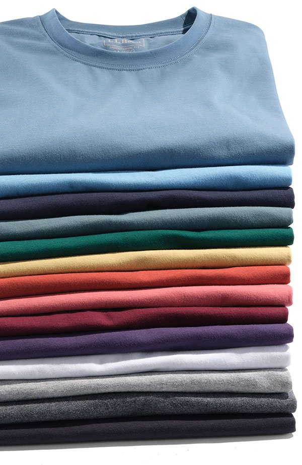 Carefree Unshrinkable Tees for men.