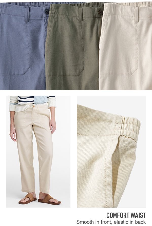 Comfort Stretch Linen Blend Pants.