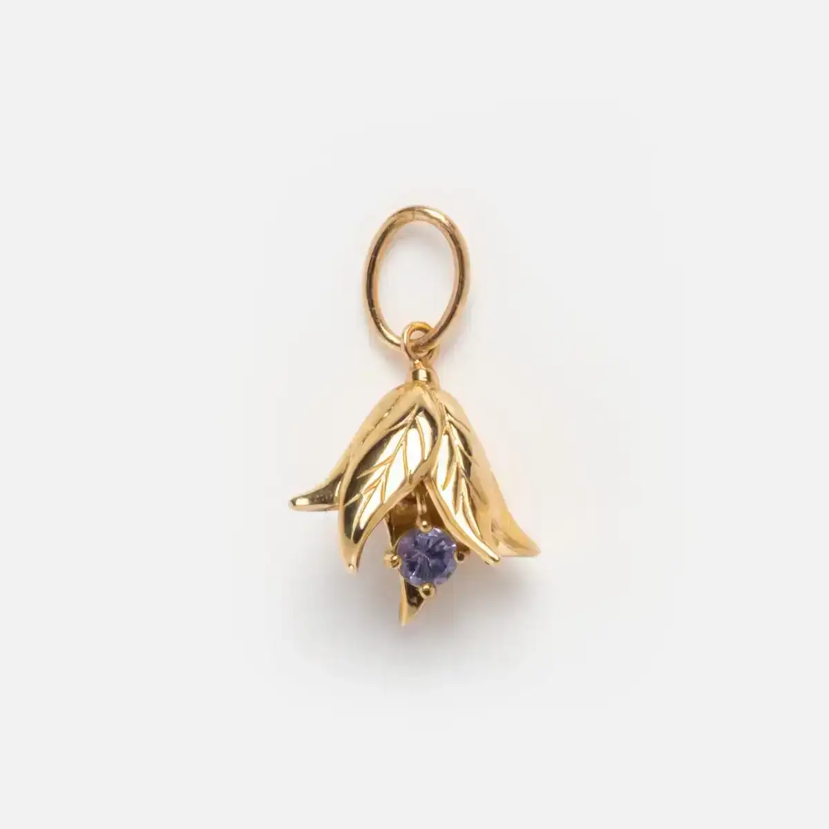 Image of Solid Gold Birth Flower Bud Charm