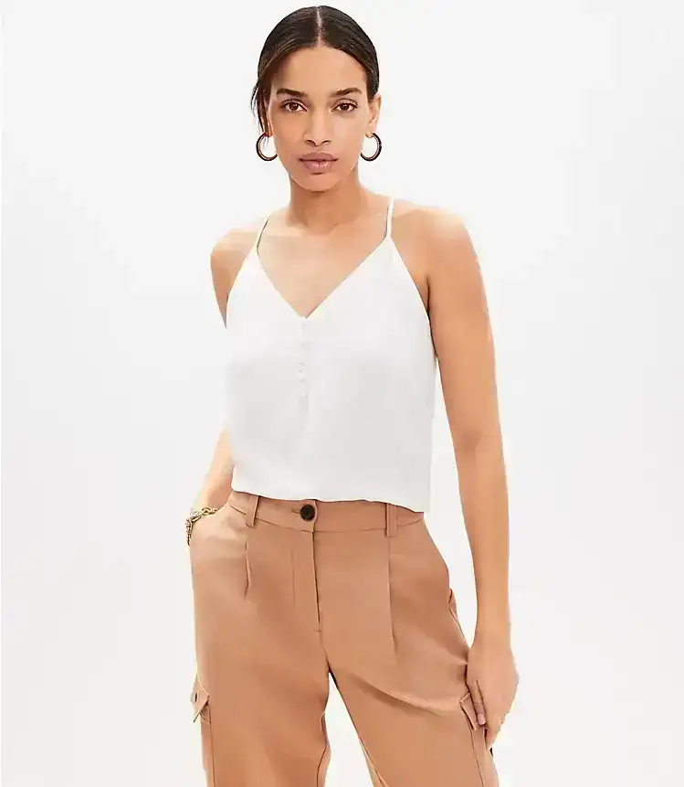 Covered Button Strappy Cami