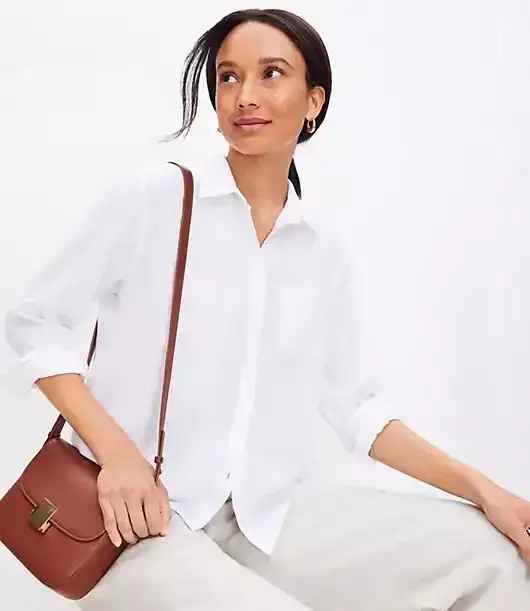 Relaxed Linen Blend Shirt