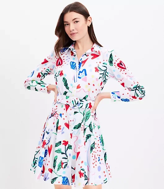 Tropical Rhythm Godet Shirtdress