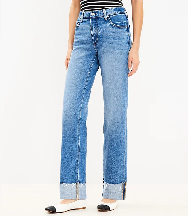 Slouchy Boyfriend Jeans in Classic Mid Wash