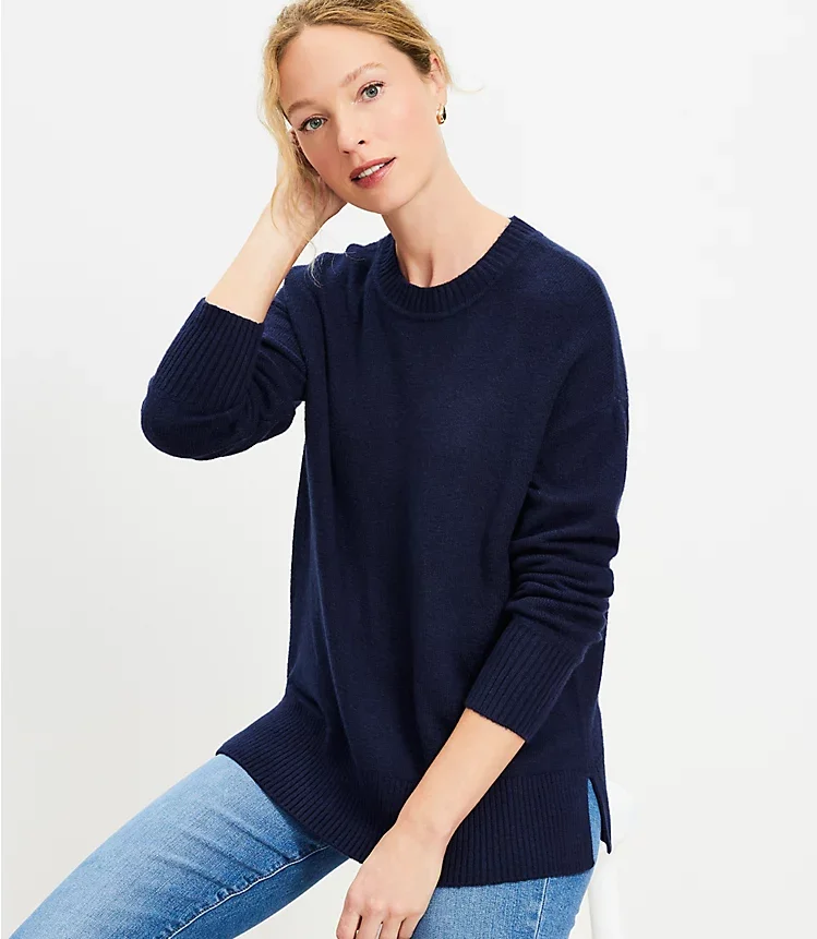 Drop Shoulder Tunic Sweater