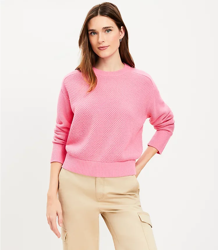 Textured Saddle Sleeve Sweater