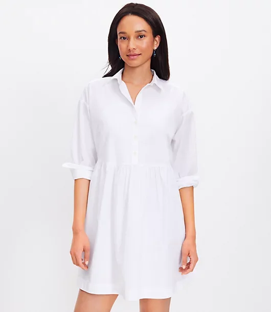 Poplin Swing Shirtdress