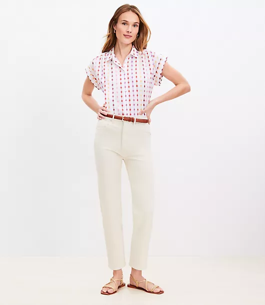 High Rise Slim Jeans in Popcorn