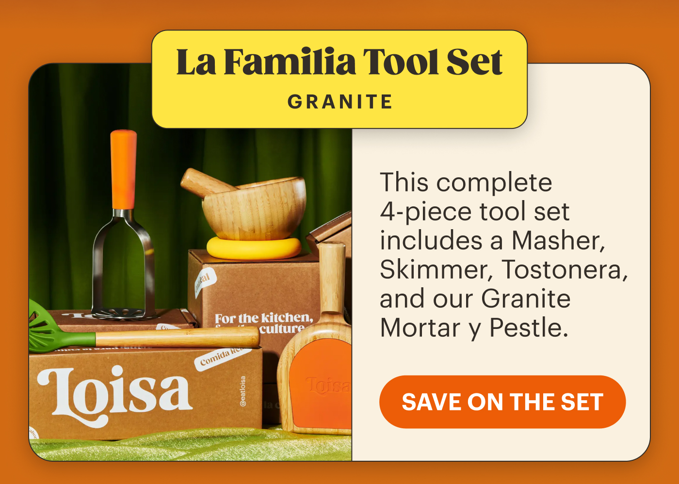 La Familia Tool Set - Granite SAVE ON SET