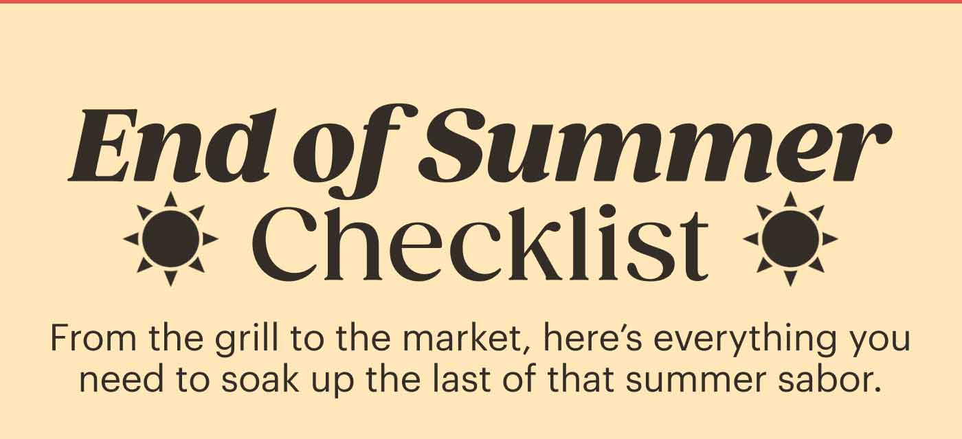 End of Summer Checklist