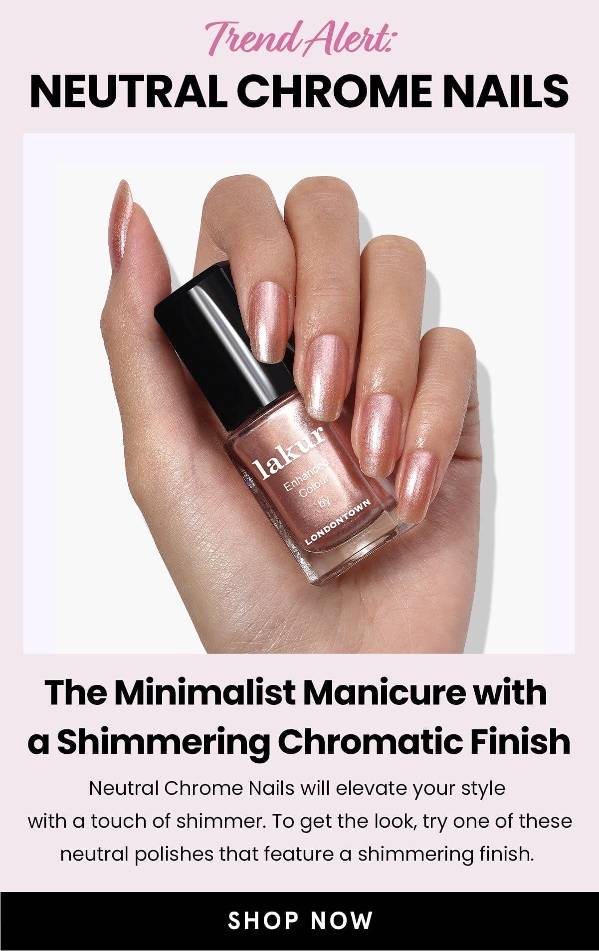 Neutral Chrome Nails | Shop Now