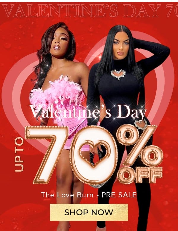 Valentine's day shop: up to 70% off!