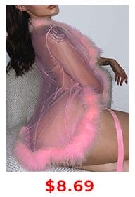 LW SXY See-through Plush Robe