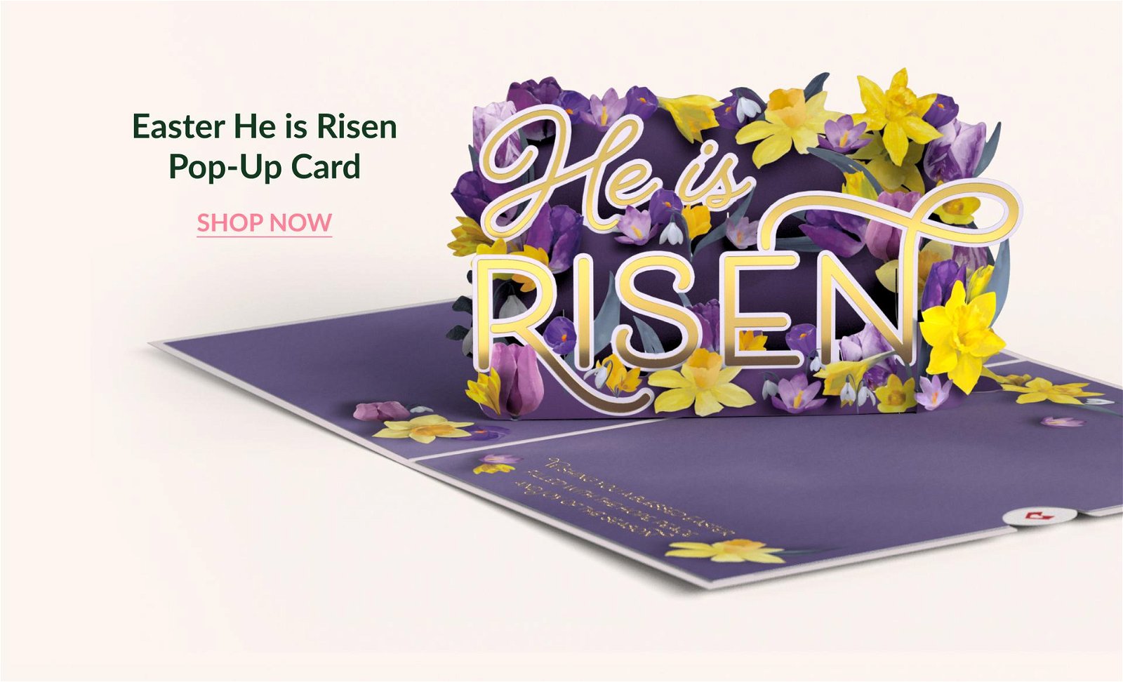Easter He Is Risen Pop-Up Card