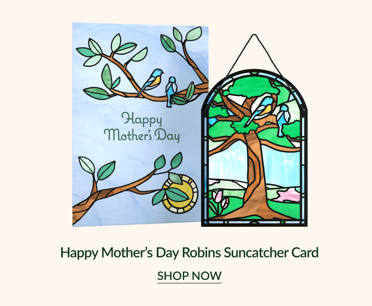 Happy Mother's Day Robins Suncatcher Card | SHOP NOW