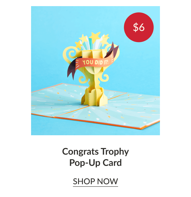 Congrats Trophy Pop-Up Card | SHOP NOW