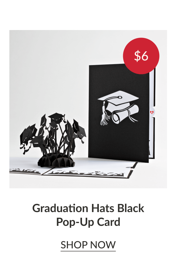 Graduation Hats Black Pop-Up Card | SHOP NOW