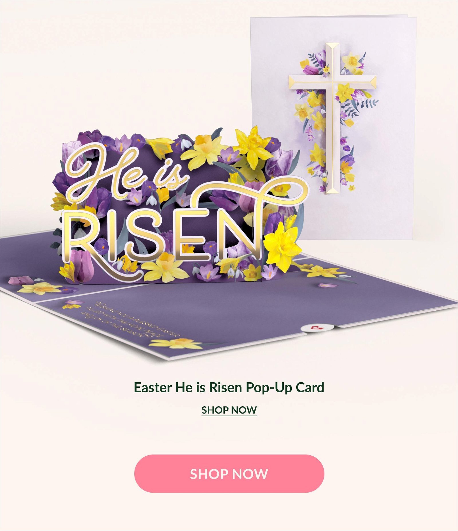 Easter He Is Risen Pop-Up Card