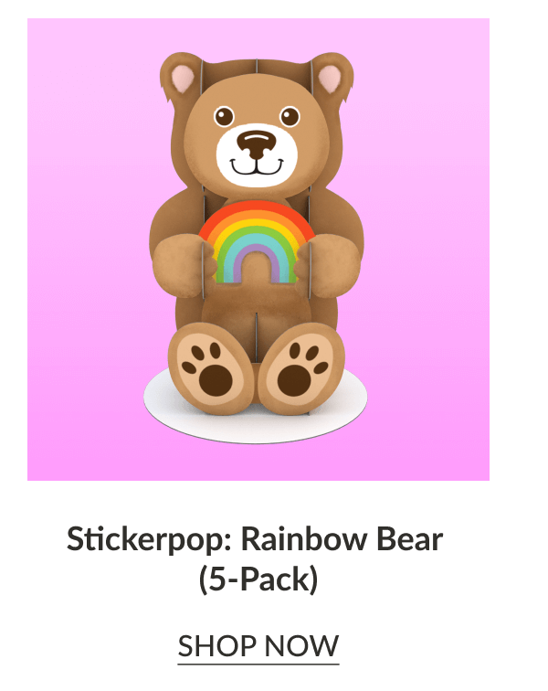 Stickerpop: Rainbow Bear (5-Pack) | SHOP NOW